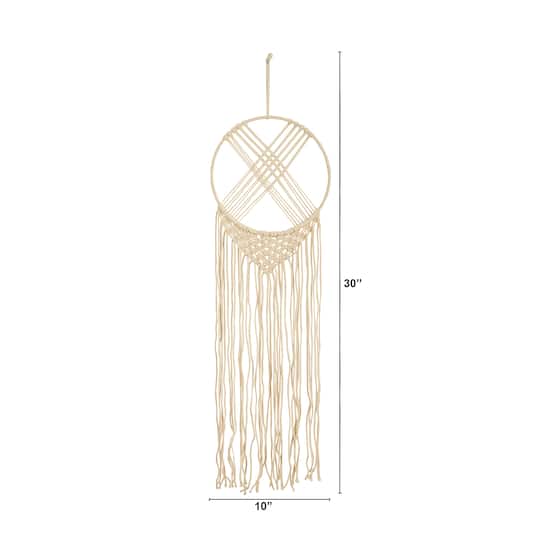30" Boho Chic Woven Dreamcatcher Macrame Wall Art Décor